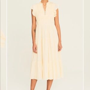 ba&sh Cream Midi Dress